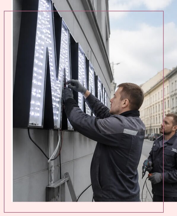 Изготовление и монтаж светодиодных LED вывесок в Мичуринске