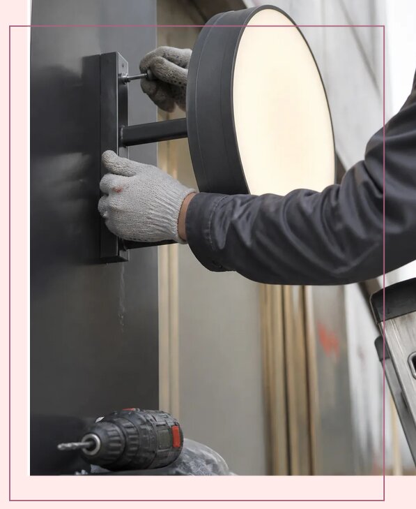 Изготовление круглого светового короба на заказ в Мичуринске